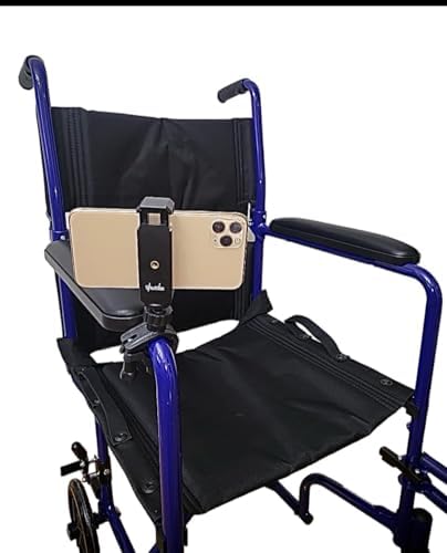 Hands-Free Luggage Phone Holder Mount for Travelers – Versatile Smartphone Accessory for Trolleys, Strollers, and Wheelchairs – Elevate Your Mobility with Quick Access and Adjustable Viewing Angles for i Phone and More