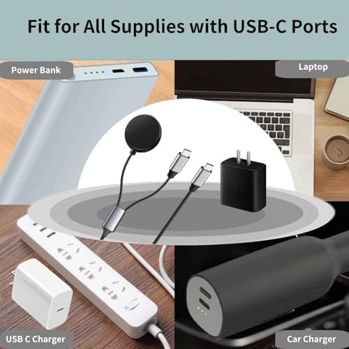 Revolutionary 2-in-1 Samsung Galaxy Watch & Smartphone Charger – Ultra-Fast USB-C Power for Galaxy Watch Series 7/6/5/4/3 and Galaxy S24/S23/S22/S21/S20/Note 10/20 – Compact, Durable Design for Efficient On-the-Go Charging Solutions