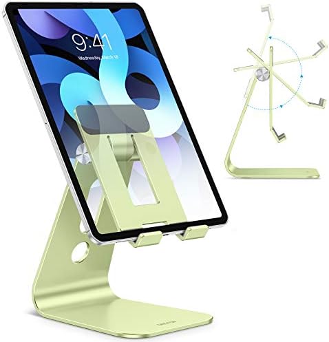 OMOTON Versatile Adjustable Tablet Stand for Desk – Enhanced Stability with Extended Arms for i Pad Pro/Air/Mini & Larger Smartphones – Stylish Purple Holder for Optimal Viewing Comfort and Clutter-Free Workspace