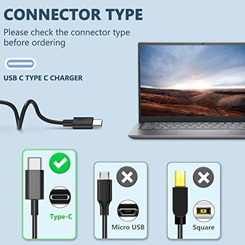 High-Efficiency 100 W USB-C Power Adapter with 7.7 ft Cable – Fast Charger for Mac Book Pro/Air, i Pad Pro & Universal USB-C Devices – Smart Device Recognition & Advanced Safety Features – Overcurrent, Over-voltage & Overheat Protection – Ultimate Charging Performance for HP, Dell, Lenovo, Asus Laptops and More – 30-Day Refund & 12-Month Warranty Included