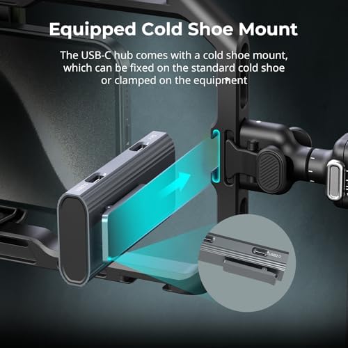 Revolutionize Your Mobile Filmmaking with the Small Rig 4-in-1 USB-C Hub – Powerful PD 100 W Charging, Dual High-Speed USB Ports, and Cold Shoe Mount for Flawless Audio Integration – Essential Tool for Professional Videographers and Photographers