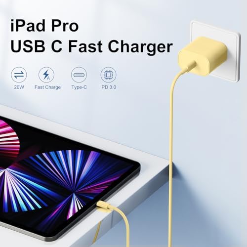 Ultimate 20 W Fast Charging Solution: 10 Ft i Phone 15 Charger with 3 Durable USB-C Cables & Dual Wall Adapters – Compatible with i Phone 15/15 Pro/Pro Max, i Pad Pro, Air Pods, and Samsung Devices for Rapid Power-Up and On-the-Go Convenience