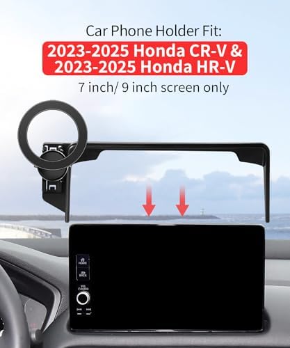 Maser Weller Premium Car Phone Holder for Honda HR-V & CR-V (2023-2025) – 360° Rotatable Mag Safe-Compatible Mount for 7/9-Inch Screens – Tool-Free Installation with Secure Fixed Clip Design for Ultimate Convenience and Safety