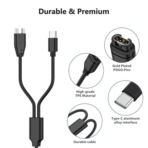 2-in-1 Magnetic & USB-C Dog Shock Collar Charger for Jugbow, Delupet, Yawpet – 3.3 FT Charging Cable with Power Adapter for DT-61/66/67/68/72/73 Training Collars – Enhanced Compatibility for Seamless Training Sessions