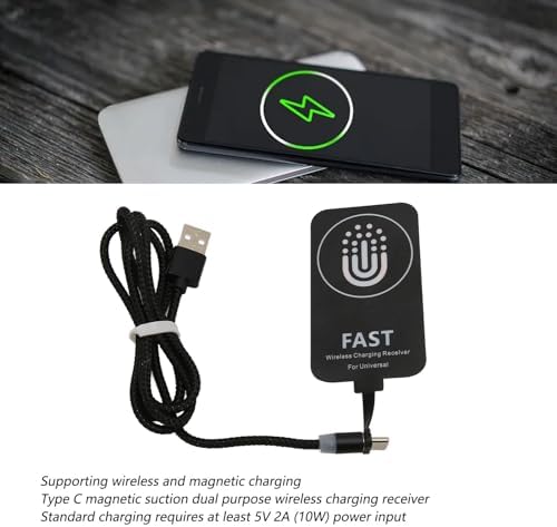 Magnetic Type C Charging Receiver – Ultra-Thin Fast Charging Adapter for Seamless Device Integration and Enhanced Compatibility, Effortless Magnetic Suction Technology for Quick Attachments, Ideal Phone Charging Accessory for Modern Lifestyles