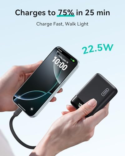 Ultimate INIU Portable Charger – 22.5 W 20000 m Ah Power Bank with Dual USB-C Fast Charging, PD 3.0 & QC 4.0, LED Display – Rapid Charging Solution for i Phone 16, Samsung S23, Google Devices & More – Long-lasting Power for On-the-Go Professionals & Travelers
