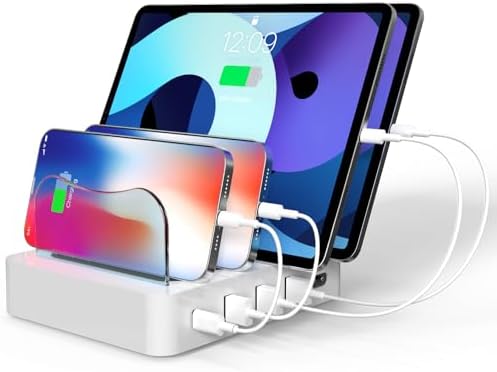 Ultimate 4-Port USB Fast Charging Station – Smart Multi-Device Dock for Phones & Tablets – Universal Charging Hub with Enhanced Safety Features – Sleek Design for Home & Office Efficiency – Rapid Power Delivery Solution