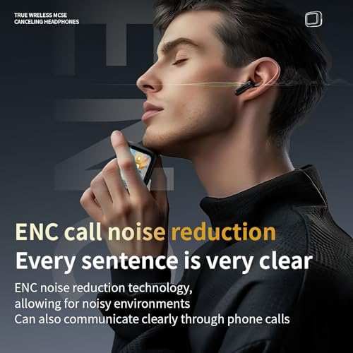 Advanced Active Noise Cancelling Wireless Earbuds with Bluetooth 5.4 – Perfectly Compatible with i Phone and Android for Superior Sound Performance – Extended Battery Life, Intuitive Touch Controls, and Exceptional Call Clarity – Tailored for Commuters, Fitness Buffs, and Everyday Audio Aficionados