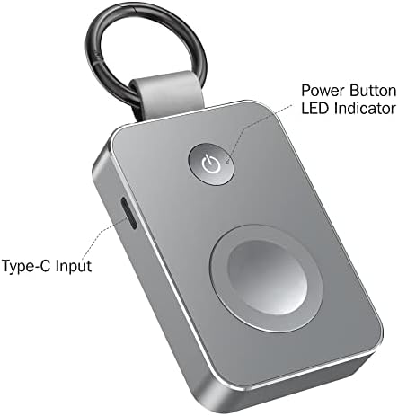 i.VALUX Compact Wireless Charger for Apple Watch – Keychain-Friendly 1000 m Ah Power Bank, Fast Magnetic Charging for Series 10/9/8/Ultra/7/6/5/4/3/2/SE – Perfect Travel Companion & Birthday Gift for Her – Sleek White Design
