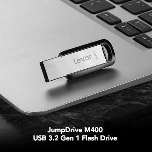 Lexar 128 GB M400 USB 3.2 Gen 1 Flash Drive – High-Speed Data Transfer Up to 150 MB/s for Effortless Storage Expansion and Backup, Sleek Black Design, Compatible with PCs, Macs & Gaming Consoles