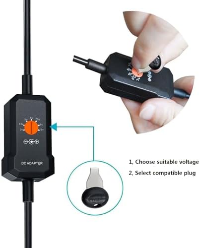 Versatile 34 W Multi-Voltage Car Charger with 8 Interchangeable Tips – Ultimate DC Power Adapter for Portable Electronics, DVD Players, Dash Cams, and Breast Pumps – Fast USB Cigarette Lighter Charger for Travel and Roadside Emergencies