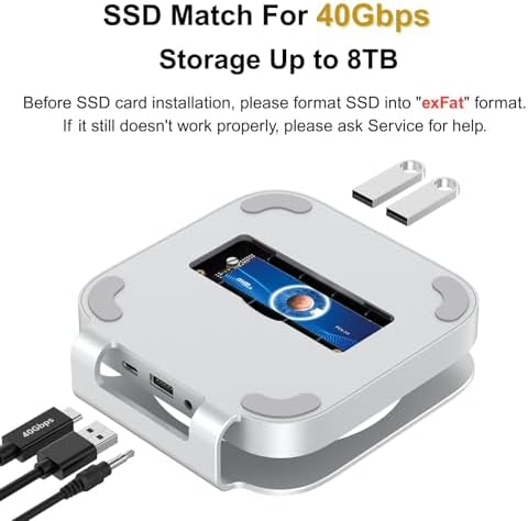Elevate Your Mac mini Setup with the Akyyajaure 9-in-1 Aluminum Docking Hub – High-Speed M.2 NVMe SSD Enclosure, Lightning-Fast 10 Gbps USB-A2 Ports, Effortless SD/TF Card Readers, and USB 2.0 Connectivity for Unmatched Productivity and Style
