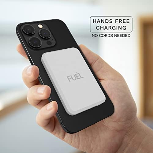 Fuel 5000 m Ah Magnetic Wireless Power Bank for i Phone – Ultra-Fast Charging with USB-C Port, Mag Safe Compatible – Sleek & Portable Battery Pack for i Phone 16 Pro Max, 15 Pro Max, 14 Pro, 13 Pro – Effortless Magnetic Alignment & Enhanced Durability