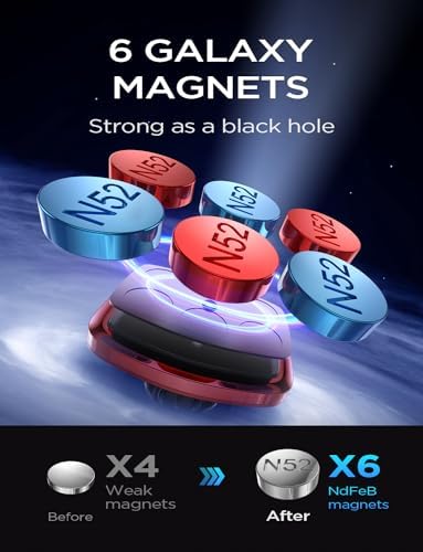 LISEN Dual Pack Magnetic Phone Holder for Car Vent – Military-Grade 6 Magnet System for Ultimate Stability, Compatible with i Phone 16/15/14/13 Pro Max Plus and Samsung S25 – Effortless Installation and Universal Fit for All Vehicles