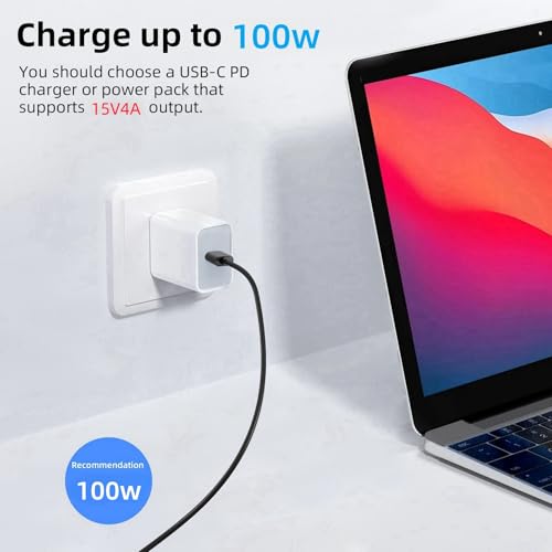 Ultimate 6 FT PD100 W USB-C Charger Cable for Microsoft Surface Devices – Compatible with Surface Pro Models 10/9/8/7+/7/6/5/4/3/X & Surface Laptop 6/5/4/3/2/1 – High-Speed 65 W/45 W Power Delivery, Durable Design for Efficient Charging & Data Transfer