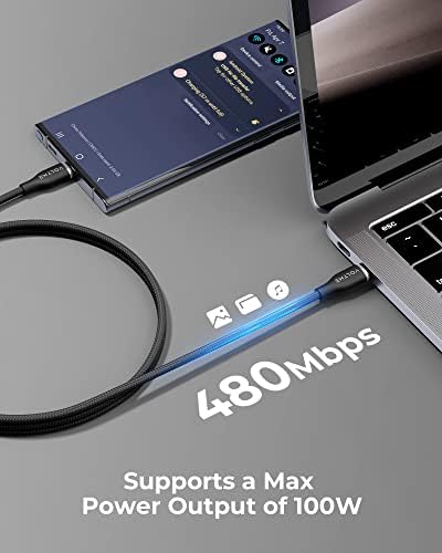 VOLTME 3.3 ft USB C Cable 2-Pack – Premium Nylon Braided Type C Charger for Fast Charging & High-Speed Data Transfer – Compatible with Mac Book Pro 2020, i Pad Pro 2021, Galaxy S22, Pixel, Switch & More – Durable, Universal Charging Solution in Grey for Enhanced Performance and Longevity