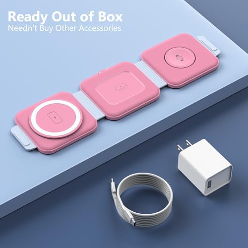 Ultimate Travel Charger for Samsung Devices – 3-in-1 Wireless Charging Station with Foldable Design for Fast Charging Galaxy S Series, Galaxy Watch & Galaxy Buds – Enhanced Portability and Intelligent Safety Features