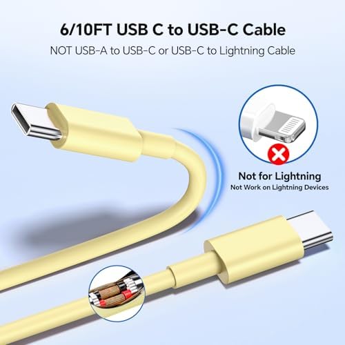 Lightning-Fast 20 W USB-C Wall Charger & 10 FT Cable for i Phone 15/16/Plus/Pro Max – Sleek Pink-Blue Power Adapter for Ultimate Charging Performance and Versatile Use