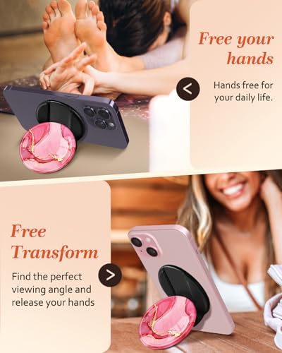 Adorable Cartoon Mag Safe-Compatible Phone Grip Stand – Lightweight Kickstand Ring Holder for Enhanced Usability – Perfect Accessory for i Phone 16/15/14/13/12 with Playful Design for Women and Girls – Durable, Easy-to-Install Magnetic Phone Accessory