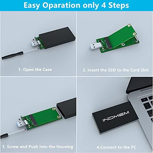 Transform Your m SATA SSD into a High-Speed Portable Storage Solution with USB 3.0 Enclosure – Tool-Free, Compact Design for 30 x30 mm & 50 x30 mm Drives, Effortless Data Transfer and Enhanced Compatibility for Professionals and Everyday Users