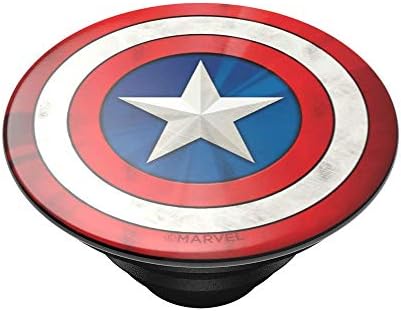 Marvel Captain America Mag Safe Pop Socket Grip – Secure Enamel Phone Holder with Kickstand, Wireless Charging Ready, Lightweight Design for Ultimate Usability and Marvel Fandom Style
