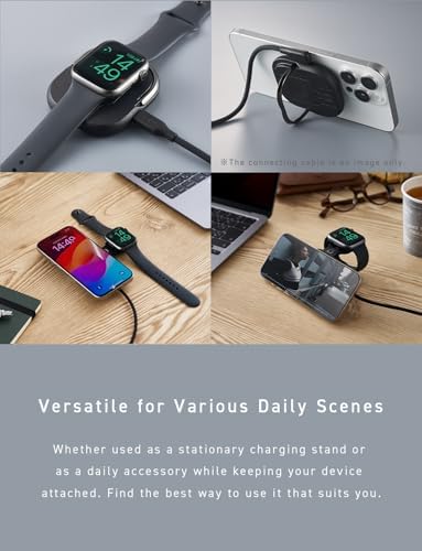Revolutionize Your Charging Experience with the Nova Wave 3-in-1 Foldable Wireless Charger – Sleek Magnetic Station for i Phone, Apple Watch & Air Pods, Travel-Ready, Mag Safe-Compatible, Fast Charging Solution in Elegant Black