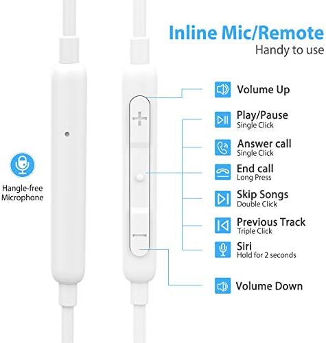 High-Performance Lightning Earbuds with Magnetic Design – MFi Certified Sports Headphones for i Phone 14/13/12/11/Pro Max/Xr/Xs Max/X – Noise-Isolating In-Ear Earphones with Built-in Microphone for Ultimate Workout Experience – Secure Fit and Premium Sound Quality