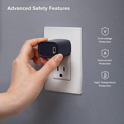 i Ottie Rapid Volt 30 W High-Speed Car Charger – USB-C Power Adapter for Google, Samsung & Apple Devices – Compact & Durable Fast Charger with Safety Features for On-the-Go Charging