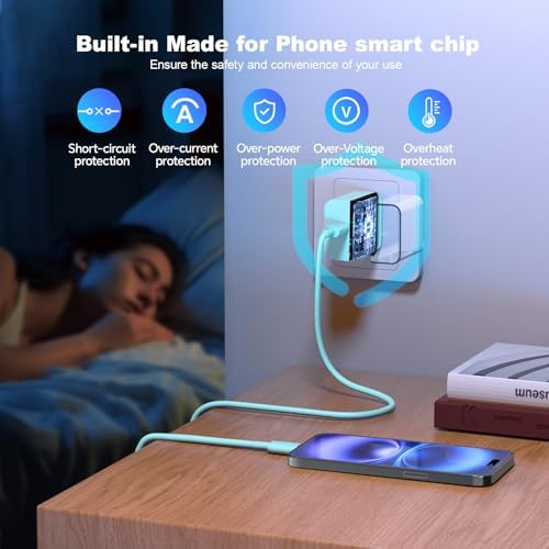 Ultimate Fast Charging Kit for i Phone 16 & Samsung Galaxy – 10 FT USB-C Charger Cable with High-Speed Type C Block – Universal Compatibility for i Phone 16/15/Plus/Pro/Pro Max & Samsung S24/S23/S22/S21 – Reliable, Durable, and Efficient Charging Solution for All Your Devices