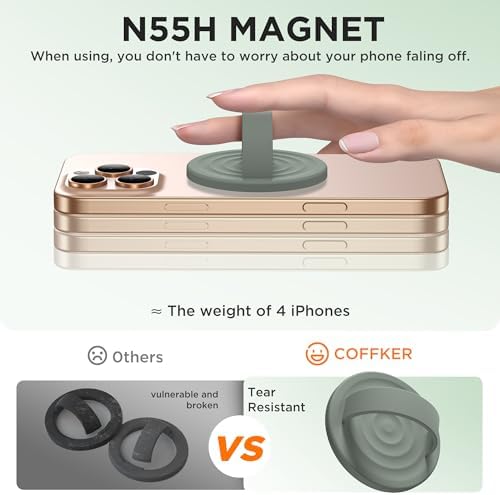 Revolutionary Magnetic Phone Ring Grip Holder – Ergonomic Silicone Finger Loop for i Phone Pro Max/Plus, 12/13/14/15/16 Series – Compatible with Mag Safe – Oat Color Enhances Aesthetics and Comfort – 360-Degree Rotation for Effortless Use – Secure Your Device with Style and Stability – Essential Smartphone Accessory for Unmatched Usability and Convenience