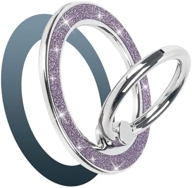 Glamorous Guppy Magnetic Phone Ring Holder – 360° Rotating Glitter Grip for i Phone 12-16 Pro Max – Stylish Mag Safe-Compatible Accessory for Enhanced One-Handed Control – Elevate Your Mobile Experience with Secure Stability and Chic Design