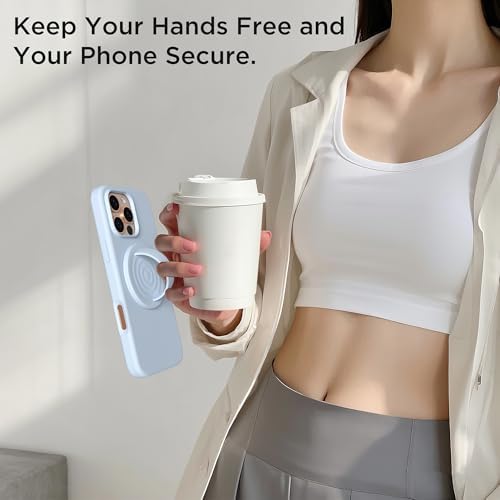 Revolutionary Magnetic Phone Ring Grip Holder – Ergonomic Silicone Finger Loop for i Phone Pro Max/Plus, 12/13/14/15/16 Series – Compatible with Mag Safe – Oat Color Enhances Aesthetics and Comfort – 360-Degree Rotation for Effortless Use – Secure Your Device with Style and Stability – Essential Smartphone Accessory for Unmatched Usability and Convenience