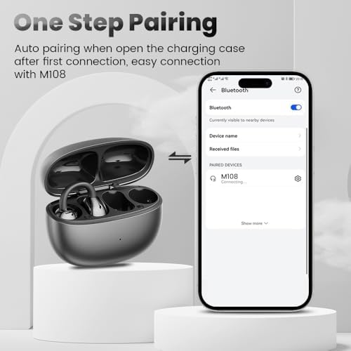 Elevate Your Audio Experience with Cutting-Edge Open Ear Clip Bluetooth 5.4 Earbuds – Ergonomic, IPX7 Waterproof Wireless Headphones Featuring 36-Hour Playtime, Built-In Microphone, and Stylish Purple Design for Active Lifestyles and Ultimate Comfort – Ideal for i OS & Android Users