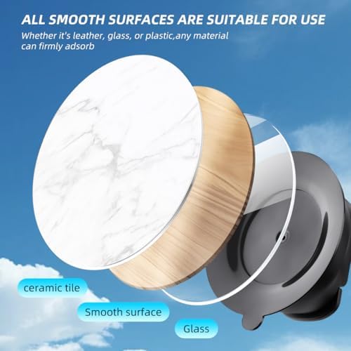 Revolutionary Magnetic Aluminum Car Phone Holder with 360° Rotation – Universal Suction Cup Mount for i Phone, Huawei & Android Devices – Secure, Hands-Free Convenience for Smooth Surfaces & Windshields – Elevate Your Driving Experience with Enhanced Compatibility and Sleek Design