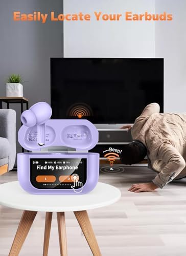 Advanced Bluetooth 5.4 Wireless Earbuds with Active Noise Cancelling (ANC) and Immersive Deep Bass – Uninterrupted 48-Hour Playtime for Ultimate Comfort and Connectivity, Ideal for Workouts, Travel, and Home Entertainment