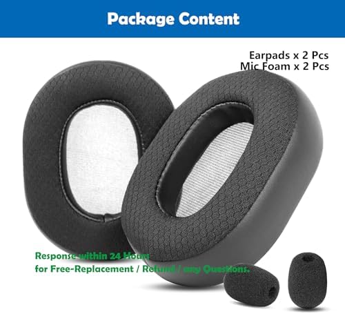 Upgrade Your Gaming Comfort with Premium Replacement Earpads for Plantronics RIG 500 PRO HX/HA/HC – Superior Black Memory Foam & Cotton for Unmatched Durability and Breathability – Ideal for Long Gaming Sessions