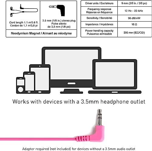 Panasonic Ergo Fit Wired Earbuds with Microphone – Superior Sound Quality with Ergonomic Comfort, Universal 3.5 mm Jack Earphones for Phones and Laptops in Stylish Metallic Purple – Custom-Fit Earpieces (S/M/L) for Optimal Audio Experience and Hands-Free Calls – RP-TCM125-VA