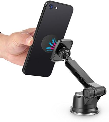 Wix Gear Universal Magnetic Dashboard & Windshield Mount – Adjustable Long Arm Phone Holder for Safe Hands-Free Driving, Enhanced Stability with New Rectangle Head Design, Compatible with All Smartphones & Tablets