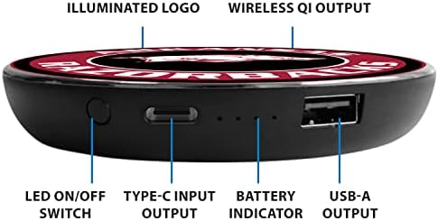 LSU Illuminated Logo Wireless Charger & Portable Power Bank – Dual Charging Pad for Wired and Wireless Devices, Fast Charging Technology, Ideal NCAA Gifts for Graduates and Fans, Ultimate Charging Solution with Enhanced Compatibility