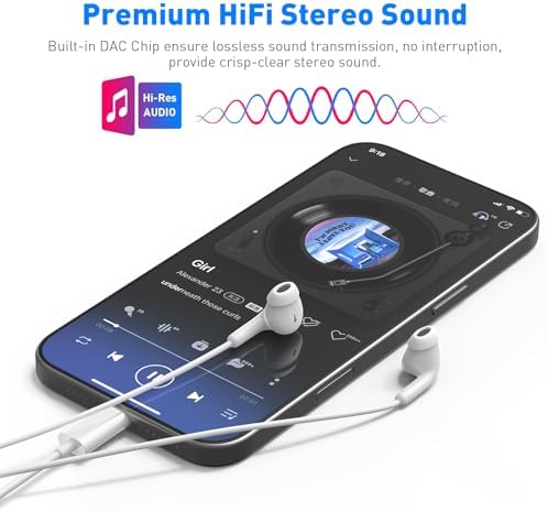 Elevate Your Audio Experience with Premium USB C Wired Earbuds for Apple & Android – Superior Hi-Fi Stereo Sound, In-Line Microphone, and Quick Volume Control – Perfectly Compatible with i Phone 16 Pro Plus, Google Pixel 8/7/6 A/5, and Samsung S24/S23/S22/S21 – Ergonomically Designed for All-Day Comfort and Unmatched Clarity in Music and Calls