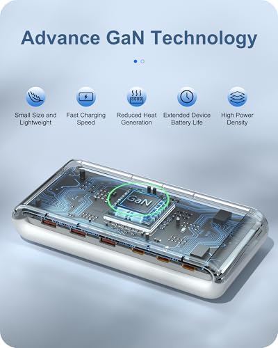 Powerful 145 W USB-C Multi-Port Charging Hub – Rapid 6-Port USB Charging Station for Laptops, Tablets, and Smartphones – Ideal for Mac Book, HP, i Pad, i Phone, and Samsung – Sleek Compact Design with Advanced Overcharge Protection for Home and Office Use