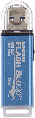 Kanguru Flash Blu30 64 GB USB Flash Drive – Ultimate Data Security with Physical Write Protection – Lightning-Fast USB 3.0 Transfer Speeds for Professionals and Students – Sleek, Portable Design for Easy File Management and Enhanced Compatibility