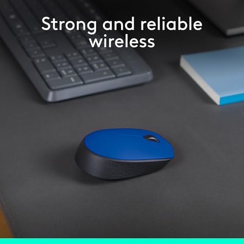 Logitech M170 Wireless Mouse – Ultra-Responsive Optical Tracking, Ambidextrous Design for All Users, 2.4 GHz USB Mini Receiver, 12-Month Battery Life, Perfect for PC, Mac & Laptop – Elevate Your Productivity with Seamless Wireless Freedom