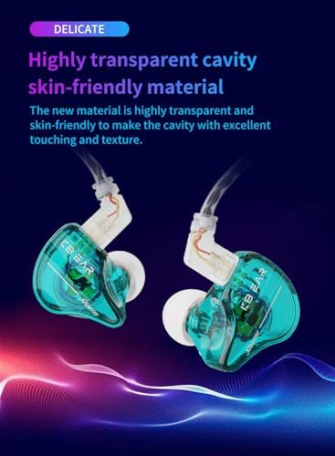 YINYOO KBEAR KS1 Wired In-Ear Monitors – Premium High-Resolution Noise-Canceling Earbuds for Musicians and Audiophiles – Unmatched Bass Performance and Crystal Clear Audio – Ergonomically Designed for Comfort and Wide Device Compatibility – Ideal for Live Performances and Everyday Listening