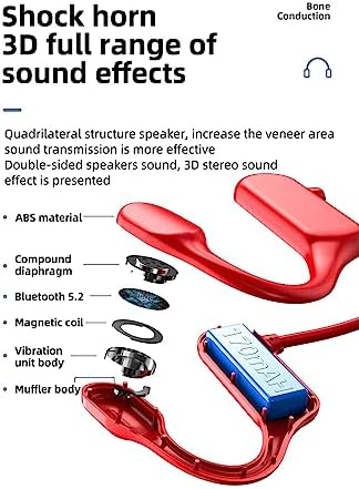 Revolutionary Waterproof Bone Conduction Headphones – 2023 Tictoyo Open-Ear Sports Earbuds with Built-in Mic, Bluetooth 5.3 Connectivity, Lightweight Design for Enhanced Comfort and Safety During Running and Outdoor Activities – Experience Music and Surroundings Seamlessly
