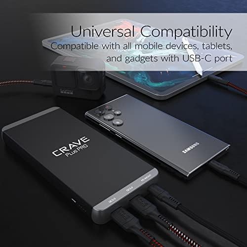 Ultra-Slim Crave 10,000 m Ah Power Bank – High-Performance Aluminum Portable Charger with Quick Charge QC 3.0 & Dual USB/Type-C Outputs – Essential External Battery Pack for i Phone, i Pad, Samsung & More – Reliable Power for Busy Lifestyles