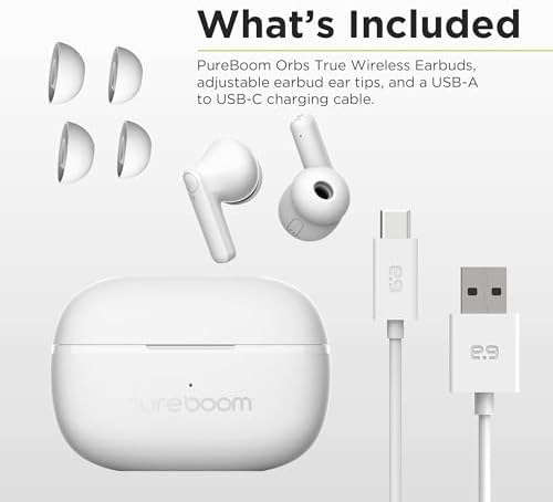 Experience Superior Sound with Pure Gear Pure Boom Wireless Earbuds – Touch Control In-Ear Headphones for i Phone, Android, and More – Ultimate Comfort and Seamless Connectivity for Music Lovers and Professionals