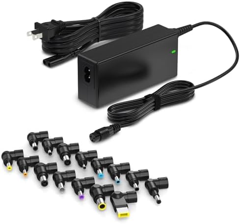 Universal 65 W Laptop Charger – Fast Charging AC Power Adapter for HP, Dell, Lenovo, Acer, Asus, and More – Enhanced Compatibility, Overload Protection & Eco-Friendly Design for All Major Brands – Ideal Replacement for 45 W Adapters with Versatile Connection Options