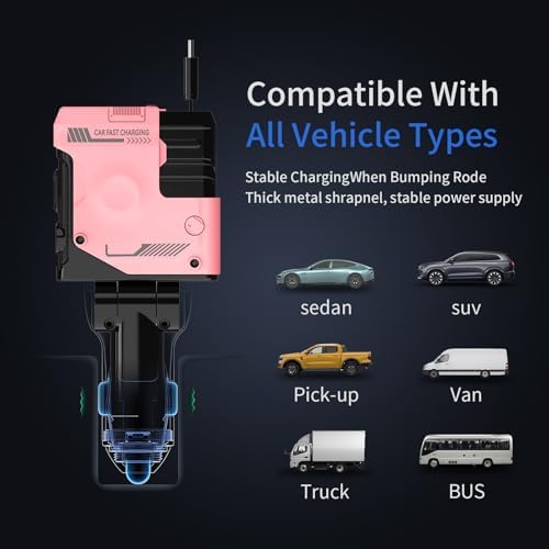 Ultimate 4-in-1 Retractable Car Charger – 69 W USB-C Adapter with Dual Ports, Shock Absorption Technology for i Phone 16 and More, Travel-Ready Power Solution with 31.5-inch Tangle-Free Cables, Essential Road Trip Accessory for Multi-Device Charging