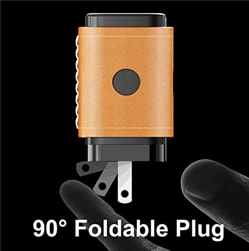 Premium 65 W Ga N USB-C Wall Charger with 3 Ports – Elegant Foldable Design in Genuine Leather for Fast Charging of i Phone 16/15/14/13/12, i Pad Pro/Air/Mini, Nintendo Switch, Mac Book/Air – Ultimate Compatibility & Portability for Tech Lovers